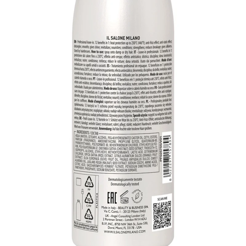 Il Salone Milano Multi-Benefit Leave-In Spray 200ml - spray sans rinçage pour tous types de cheveux