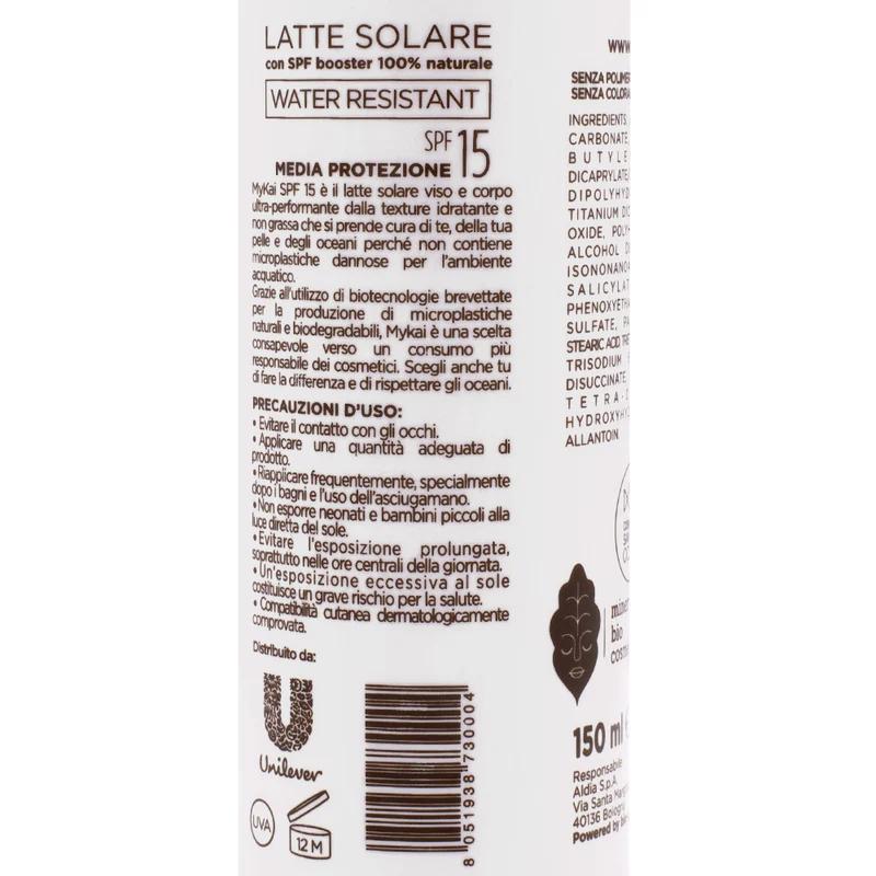 Mykai Crème Solaire Protection Moyenne SPF15, 150ml