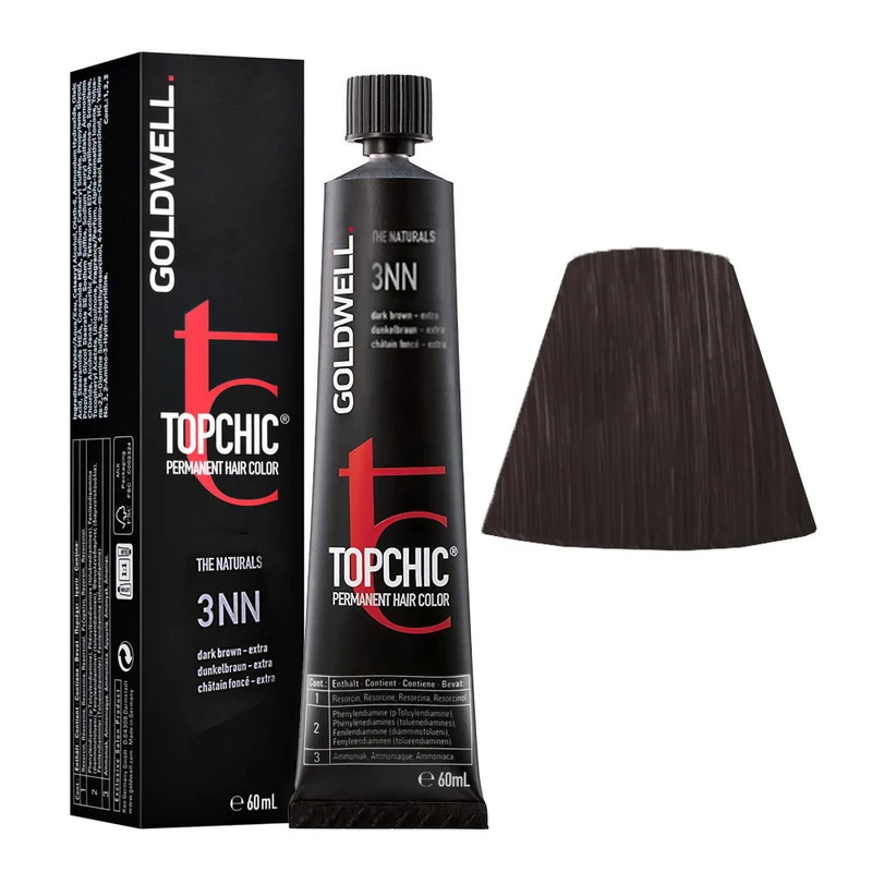 Goldwell Topchic Tube 3NN Marron Foncé Extra 60ml - coloration permanente en tube
