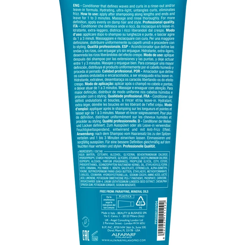 Alfaparf Milano Semi di Lino Curls Hydrating Co-Wash 200ml - conditionneur nettoyant hydratant