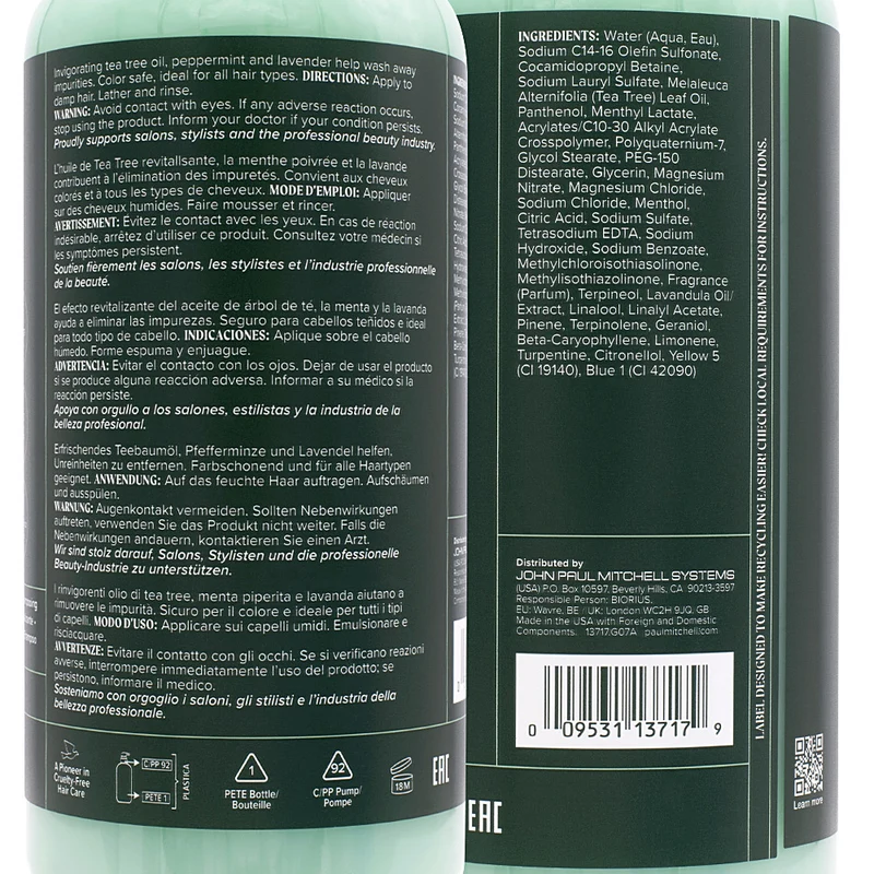 Paul Mitchell Tea Tree Special The Original Tingle Shampoo 1000ml - shampooing revigorant