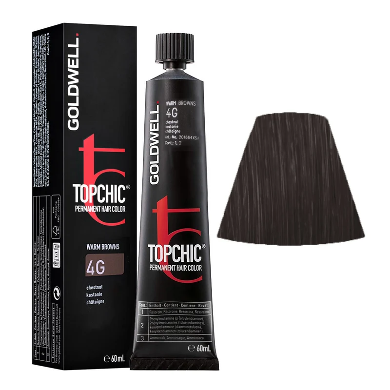 Goldwell Topchic Tube 4G Châtaigne 60ml - coloration permanente en tube