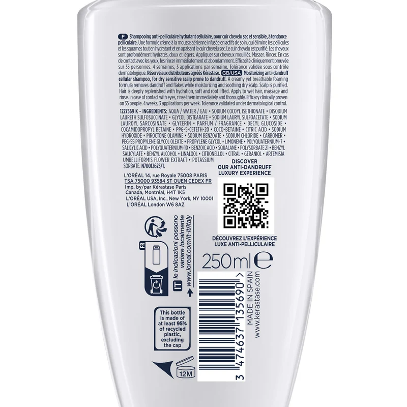 Kerastase Symbiose Bain Crème Anti-Pelliculaire 250ml - shampooing hydratant antipelliculaire