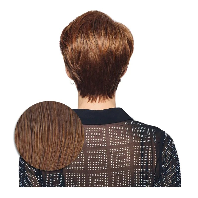 Hairdo Polished Pixie Perruque Marron Rubis Moyen - perruque coupe courte